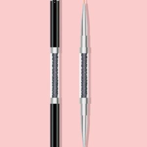 Pincel Nail art doble punta con tapa