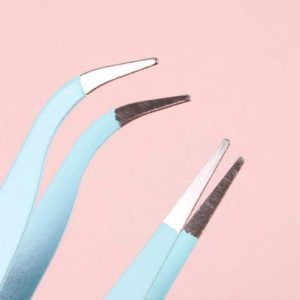 Pinza nail art azul rectas