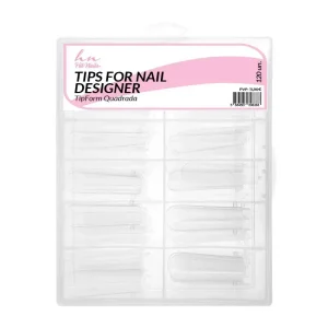TIPS para uñas - CLEAR SQUARE SHAPE 120UN.