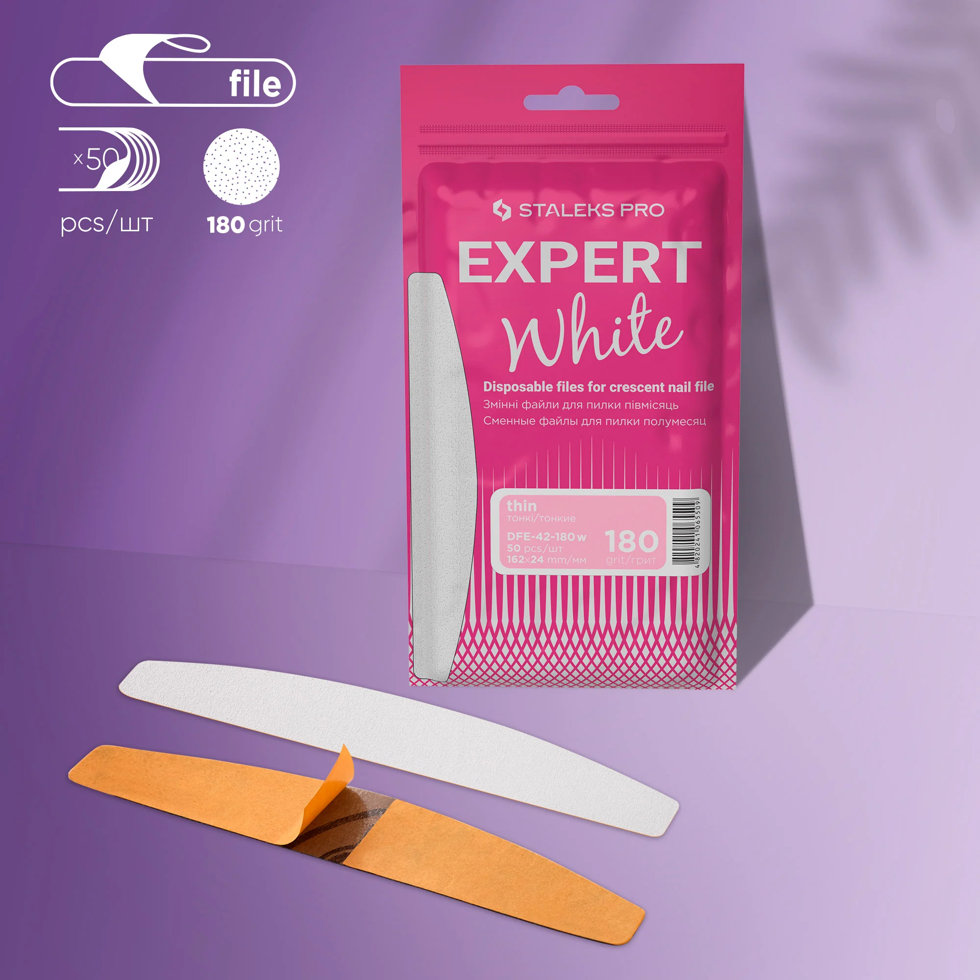 LIMA DESECHABLE WHITE STALEKS DFE-42-180w 50PCS 180GRIT