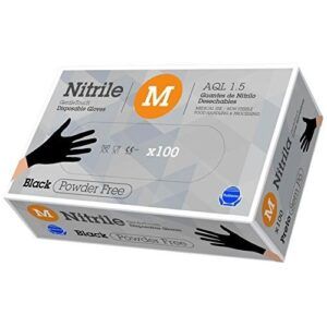 GUANTES DE NITRILO DESECHABLES BLACK X100  M