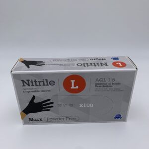 GUANTES DE NITRILO DESECHABLES BLACK X100  L