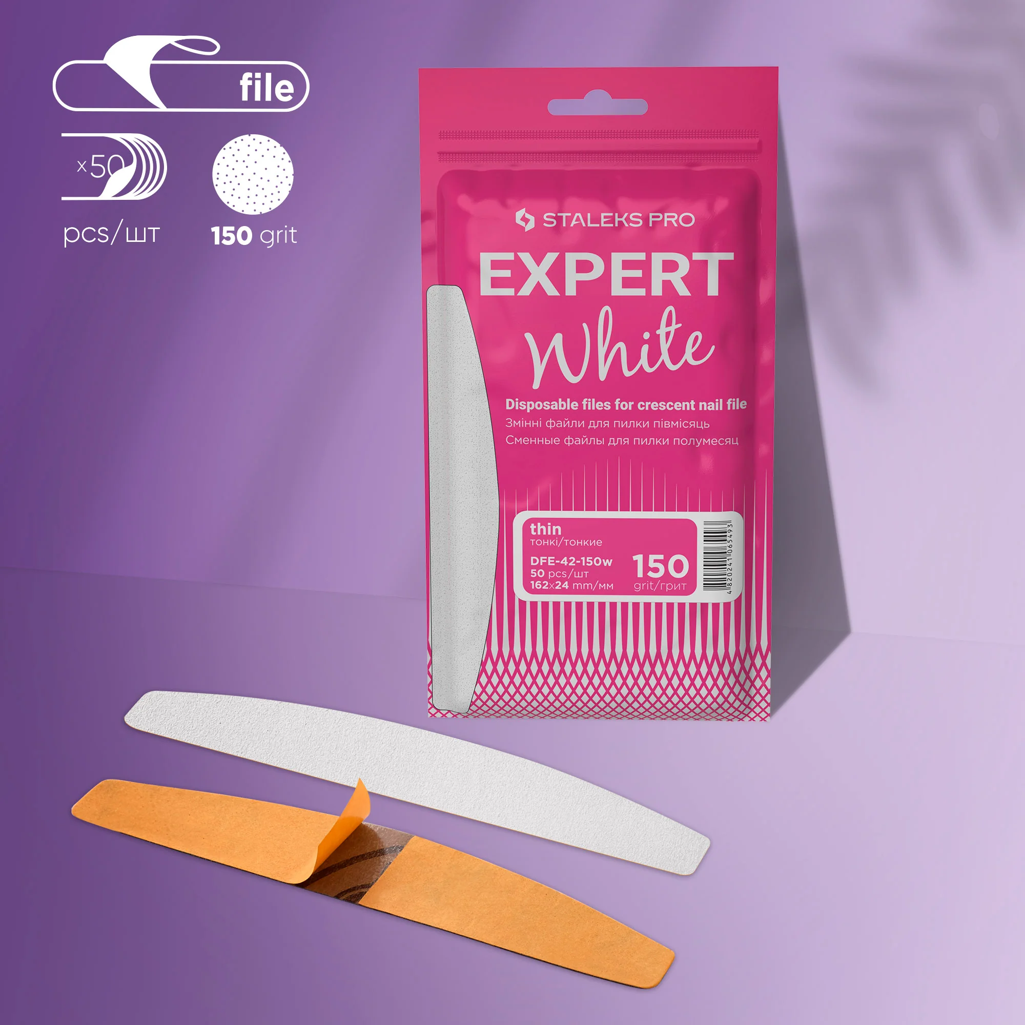 LIMA DESECHABLE WHITE STALEKS DFE-42-150W 50 PCS 150GRIT